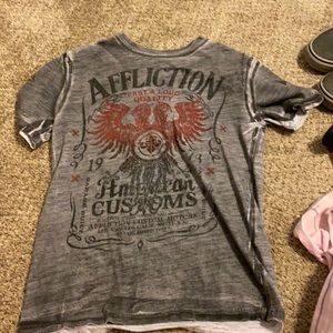 Affliction reversible shirt